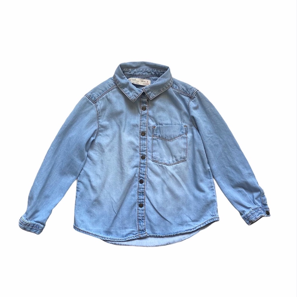 Zara denim button down shirt 4 years